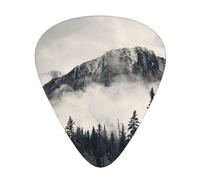 Canadian Smokey Mountain Cliff 12-Pack Guitar Picks Set – Unique Single-Sided Printed Picks With Abs Material For Acoustic, Electric Guitars & Ukuleles