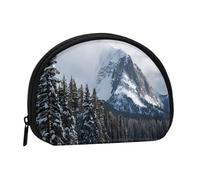 Canadian Smokey Mountain Cliff Minis Storage Bag Shell Wallet Small Coin Purse with Minis with Zipper Change Purse for Coin Keys You Can Also Store Any Small Objects You Want