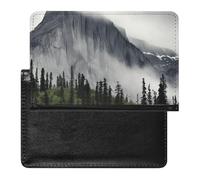 Canadian Smokey Mountain Cliff Passport Holder Cover Passport Cover Protector Essentials with Credit Card Slots Slim Travel Wallet Covers Documents Organizer Protector for Man&Women