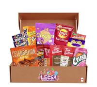 Canadian Snack Care Package - Variety Pack of Treats for Kids and Adults - Snack Box with Cookies, Toffee, Sour Candy, Wine gums, Crackers, and Many More, - Gift Basket of Delicious Sweets by Lecsa