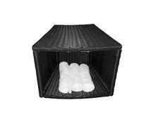 Canadian Spa Company Black Rattan Side Table Round Spa Surround (D) 52Cm X (H) 45Cm