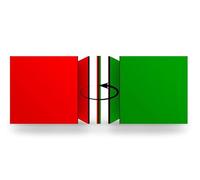 Canailles 25-Pack Double-Sided Red/Green Flip Magnet 2"" Square - Go/No Go Reversible Indicator - Perfect for Inventory and Workflow Management, squarereggreen2