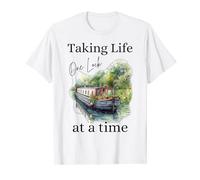 Canal Boat Gift Narrowboat - Taking Life One Lock At A Time T-Shirt