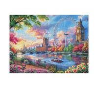 Canal Castle Landscape 500 Piece Jigsaw Puzzle for All Ages Birthday Party Activity Group Fun High Resolution Print Home Decor Entertainment 500 PCS