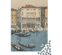 Canal in Venice Jigsaw Puzzle 1000 Pieces, Charming Village Architecture, Interlocking Paper Pieces for Families, Relaxing Challenge, 70x50cm/1000pcs