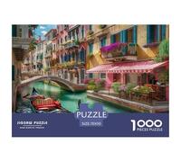 Canal Jigsaw 1000 Pieces for Adults Educational Games Home Decoration Puzzles, Great Gift for Adults Challenging Puzzle 70x50cm/1000pcs