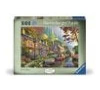 Ravensburger 1000 Piece Jigsaw Puzzle - Down the Lane No. 6 Canal Side Lane by Dominic Davidson - Countryside Pub & Canal Scene Puzzle for Adults