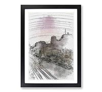 Canal Street in New Orleans in Abstract Framed Print | A2 Black Framed Wall Art | Ready to Hang | Abstract Cityscape Picture | Living Room Bedroom Lounge Office