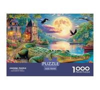 Canal Town 1,000 Piece Canal Town Vibrant Scenic Artplastic 3D Puzzle Gift for Adults Durable Thick Pieces Home Decor Wall Decor Stress Relief 52x38cm/1000pcs