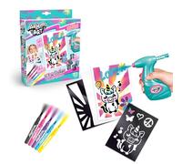 Canal Toys - Airbrush Art - Poster Creation Kit with Electronic Spray, Stencils and Felt-Tip Pens - AIR 015, White