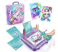 Canal Toys Gabby's Dollhouse Activity Case with Electronic Spray, Stencils and Markers, Violet (GAB024)