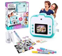 Canal Toys - Photo Creator - Instant Camera - Turquoise - with Color Display, Paper Rolls, Stickers, Felt Tip Pens and Wrist Strap - CLK 001 T
