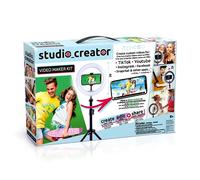 Canal Toys - Video Studio Creator Kit - Become an Influencer - Accessories with Green Background, Tripod and Ring of Light - From 8 years old - INF 001 - Cranberry