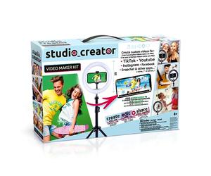 Canal Toys - Video Studio Creator Kit - Become an Influencer - Accessories with Green Background, Tripod and Ring of Light - From 8 years old - INF 001 - Cranberry