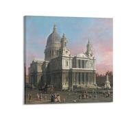 Canaletto Painter Works (ST Pauls Cathedral) Art Posters Art Print Wall Photo Paint Hanging Picture Family Bedroom Decor 20x20inch(50x50cm)