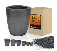 CANALHOUT 14kg 12# Silicon Carbide Graphite Crucibles,Crucibles for Melting Metal,Withstand The High Temperature 1800℃(3272°F),Melting Casting Refining Aluminum Gold Silver Copper (14KG No.12)