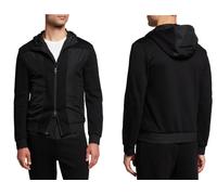 Canali Black Edition Tonal Hooded Hi-Tech Jacket Jersey Zip Hoodie