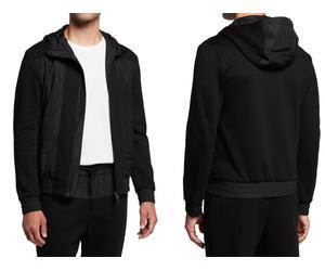 Canali Black Edition Tonal Hooded Hi-Tech Jacket Jersey Zip Hoodie