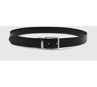 CANALI Classic Belt in Smooth Leather with an Engraved Pin Buckle - Size: 95 - male