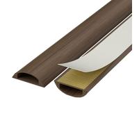 Canalina Passacavi Calpestabile in PVC Adesivo 100 cm Lunghezza Chiusura a Scatto per Ufficio Casa Luoghi Pubblici Brown 4.05x1.4cm/1.6x0.5in