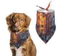 Canals Venice Italy Sunset Dog Bandana Pet Scarf for Small Medium Large Dogs Triangle Bibs Photo Prop Gift