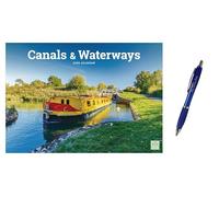 Canals & Waterways A4 Calendar 2026 + EXCLUSIVE LIMITED EDITION PEN