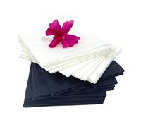 CANAPE KING Disposable Napkins Black - 100Pcs 2 Ply Ultra Absorbent Serviette Party Tissues Napkins 20cm - Great for Parties Events Tableware Catering