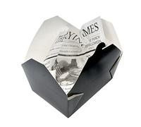 Canape King Disposable Takeaway Noodle Box - Biodegradable Chinese Leak-Proof Paper Container Microwave Safe Lightweight 25-50-100Pcs (025 Pcs, Large (21.5 x 16 x 6.4 cm))