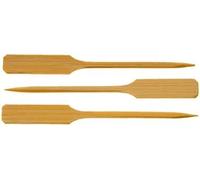 CANAPE KING Wooden Bamboo Skewers - 100Pcs Disposable Natural Bamboo Fruit Sticks Reusable Drink Stirrers Yakushi Cocktail Stick (18cm) - for Parties Dinner Catering