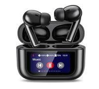 Canareen 2025 Wireless Earbuds with Touch Screen, IPX7 Waterproof Wireless Earphones, ANC+ENC Noise Cancelling Earbuds, In Ear Buds with Touchsceen, HIFI Stereo, Gym Sleep Sport Bud, Gifts (Black)