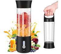 Canareen Portable Blender 17oz - 4000mAh USB Rechargeable Smoothie Maker with 6 Blades｜Personal Juicer Blender for Shakes, Protein Drinks｜Travel, Gym, Sports (Black)
