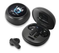 Canareen Wireless Earbuds, ANC Noise Cancelling Earbuds with Screen, In Ear Headphones Bluetooth 5.4 with Mic, Stereo Sound Multi Functional, Wireless Eearphones for iOS Android (Black)