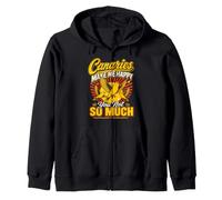 Canary Bird Canaries make me cheerful singing bird Canaries Zip Hoodie