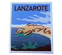 Canary Islands Lanzarote Patch (3.5 Inch) Iron-on/Sew-on Badge Travel Europe Souvenir Spain Island Vacation Emblem Gift Patches