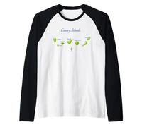 Canary Islands Map Tenerife Gran Canaria La Gomera Lanzarote Raglan Baseball Tee