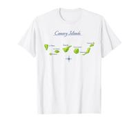 Canary Islands Map Tenerife Gran Canaria La Gomera Lanzarote T-Shirt