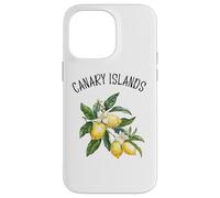 Canary Islands Spain Lemon Art Spanish Fruit Lover Vintage Case for iPhone 14 Pro Max