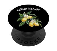 Canary Islands Spain Lemon Art Spanish Fruit Lover Vintage PopSockets Adhesive PopGrip