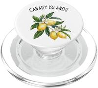 Canary Islands Spain Lemon Art Spanish Fruit Lover Vintage PopSockets PopGrip for MagSafe