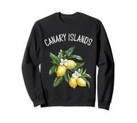 Canary Islands Spain Lemon Art Spanish Fruit Lover Vintage Sweatshirt