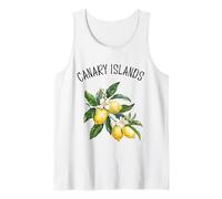 Canary Islands Spain Lemon Art Spanish Fruit Lover Vintage Tank Top