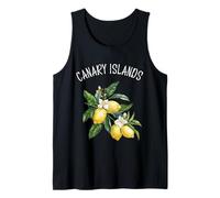 Canary Islands Spain Lemon Art Spanish Fruit Lover Vintage Tank Top