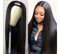 CanaryFly U Part Human Hair Wigs for Black Women Brazilian Human Hair Straight Glueless Natural Color