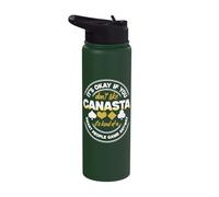 Canasta Card Game Design for A Canasta Player Stainless Steel Insulated Water Bottle