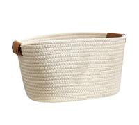 Canasta de almacenamiento - Cesta de cuerda de algodón de algodón de cuerda de cuerda de cuerda de cuerda de 15x15 pulgadas para guardería, decoración de la sala de estar con diseño de cuerda plegable