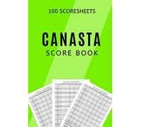 Canasta Score Book: A5 Score Book with 100 score sheets: easy to use and record score with points on each scoresheet: suitable for up to 4 players
