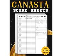 Canasta Score Sheets: 120 Score Pages For ScoreKeeping, Record Keeper Notebook For Canasta Game Lovers, Scoring Pads for Canasta Card Game With Points Guide, Size 8.5 x 11 inches