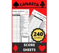Canasta Score Sheets: Classic Canasta Card Game Score Pad for Score Keeping, Rules and Point Values