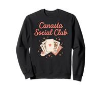 Canasta Social Club Card Game Player Retro Vintage Style Sweatshirt
