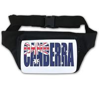 Canberra Australia Australian Flag Graphic Waist Bag Fanny Pack White